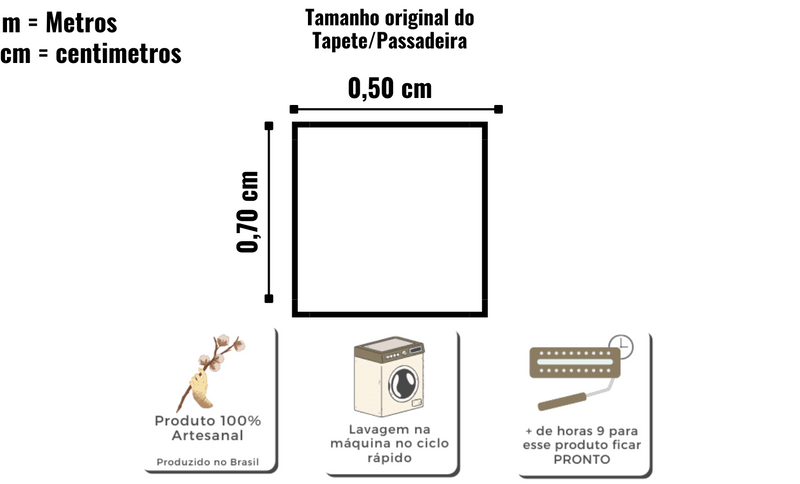 Tapetinho inca de algodao 0,50x0,70