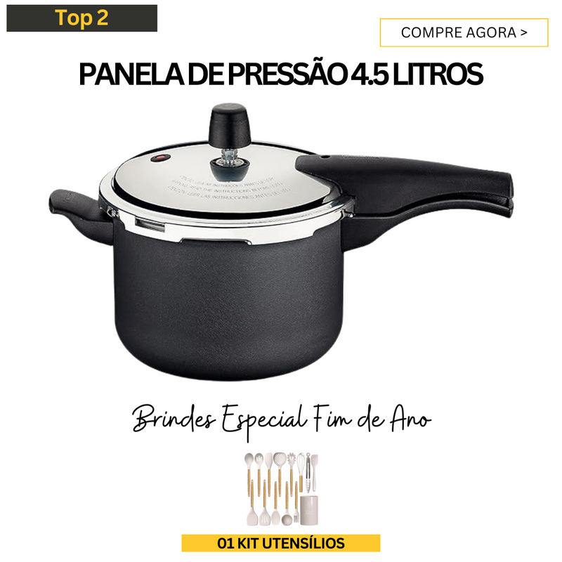 COMBO Panela de Pressão 4.5L + Kit Utensílios Cozinha