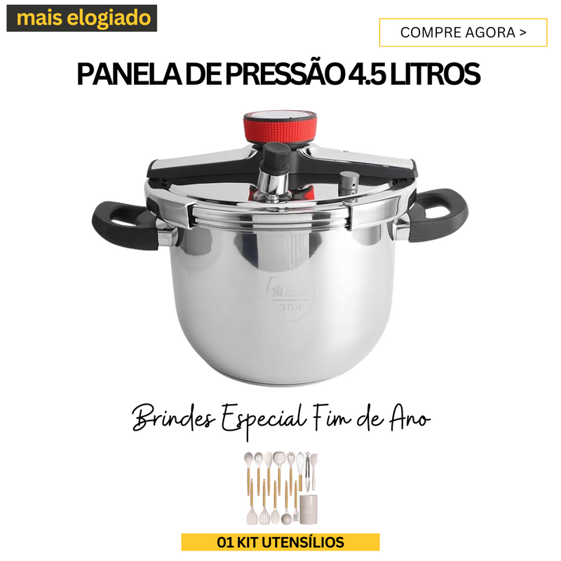 Panela De Pressão 8L Aço Inoxidável - À Prova De Explosão - OFERTA ESPECIAL