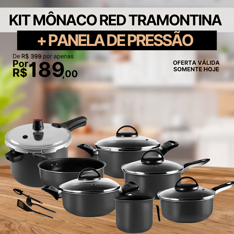 PANELAS MÔNACO RED - SOMENTE HOJE