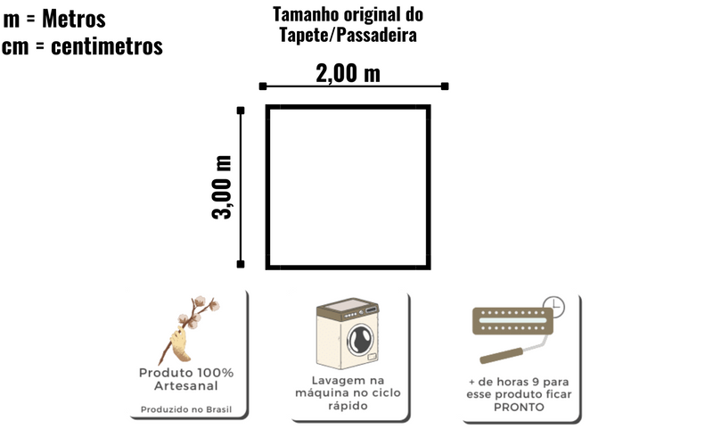 Tapete Algodão Cru Lines 2,00X3,00