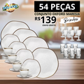 Aparelho Jantar em Porcelana Conjunto de Luxo - ESPECIAL DIA DA MULHER