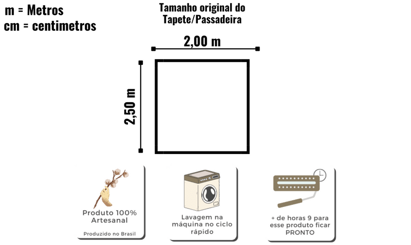 Tapete Bordado Lines Algodao G - 2,00x2,50