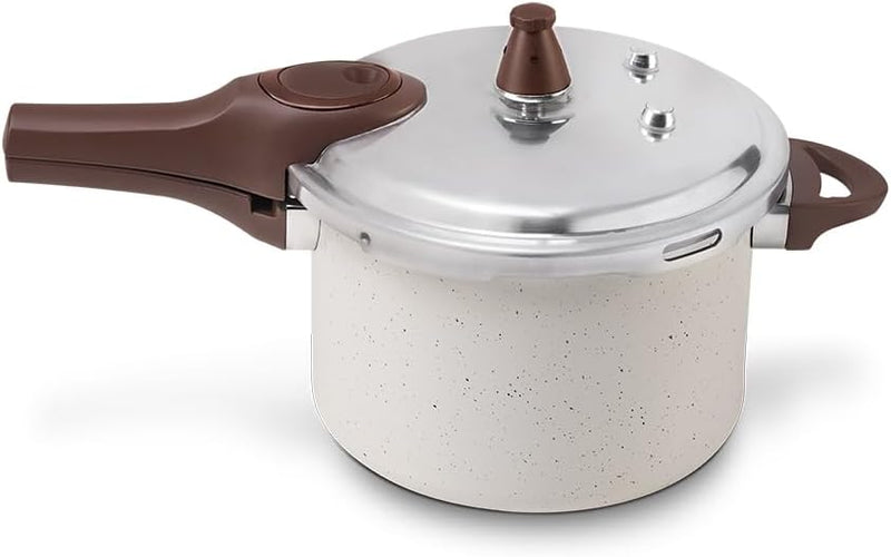 Panela de Pressão 4,2L Ceramic Life com Fundo de Indução Pressure Brinox - Vanilla