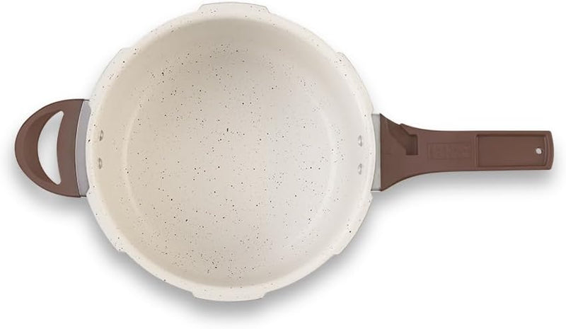 Panela de Pressão 4,2L Ceramic Life com Fundo de Indução Pressure Brinox - Vanilla