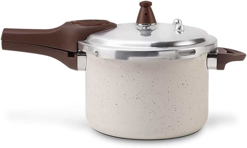 Panela de Pressão 4,2L Ceramic Life com Fundo de Indução Pressure Brinox - Vanilla