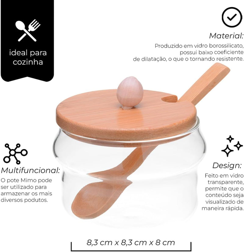 Conjunto Com 5 Peças Utensílios De Bambu Porta Frios - LANÇAMENTO