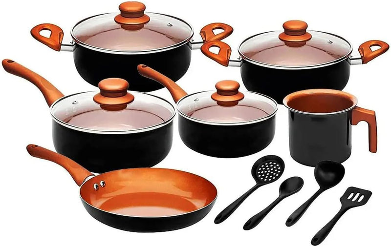 Conjunto Especial Cozinha com Jogo de Panelas Vermelho e Utensílios