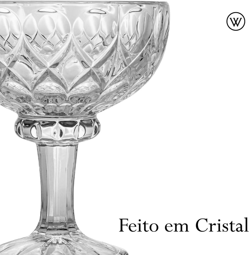 Wolff Angel Conjunto de 6 Taças de Cristal para Sobremesa, Transparente, 260 ml