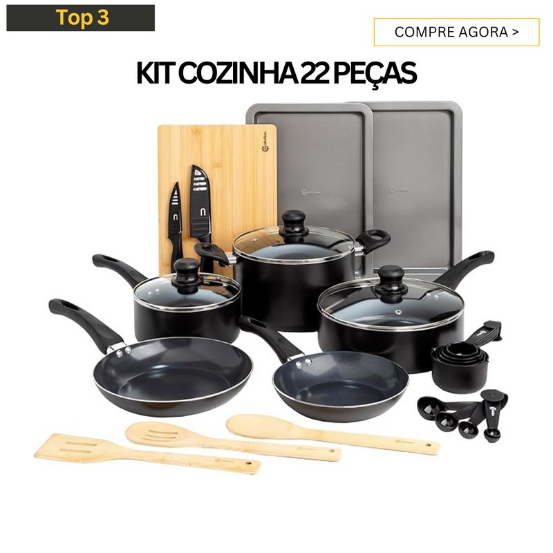 KIT COZINHA 22 PEÇAS - OFERTA ESPECIAL