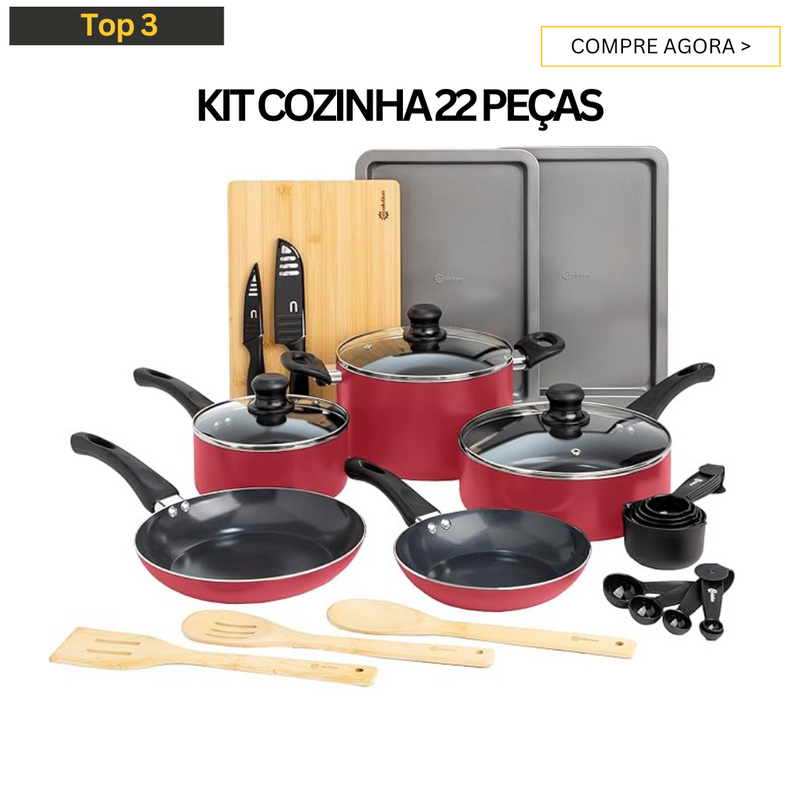 KIT COZINHA 22 PEÇAS - OFERTA ESPECIAL