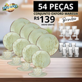 Aparelho Jantar em Porcelana Conjunto de Luxo - ESPECIAL DIA DA MULHER