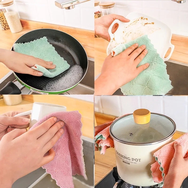 Super Absorvente Microfiber Dish Cloth, Toalha De Limpeza Doméstica, Utensílios De Cozinha, Alta Qualidade