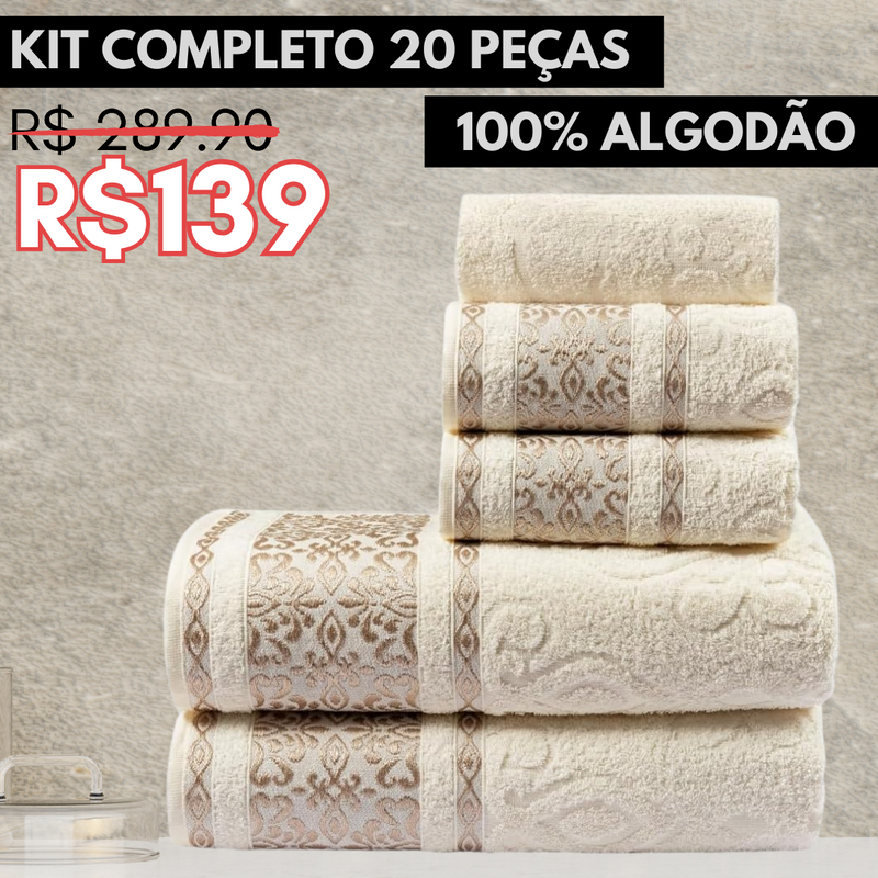 Kit toalhas 20 peças