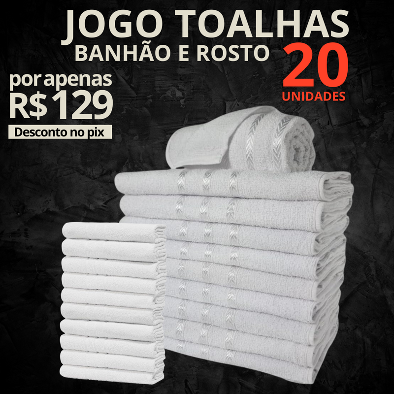 KIT TOALHAS FLORENTINA - OFERTA SOMENTE HOJE